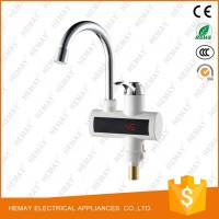 Electric Water Heater Tap Instant Hot Water Heater Tap Stainless Steel 360 Degree Rotation Kitchen Faucet with Up Led Display